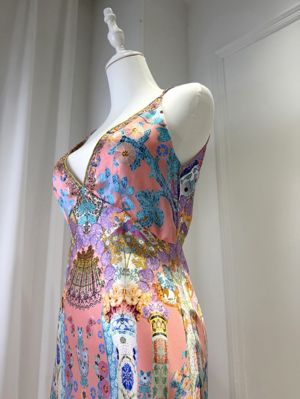 CAMILLA Printed silk-satin maxi dress - Picture 10 of 14